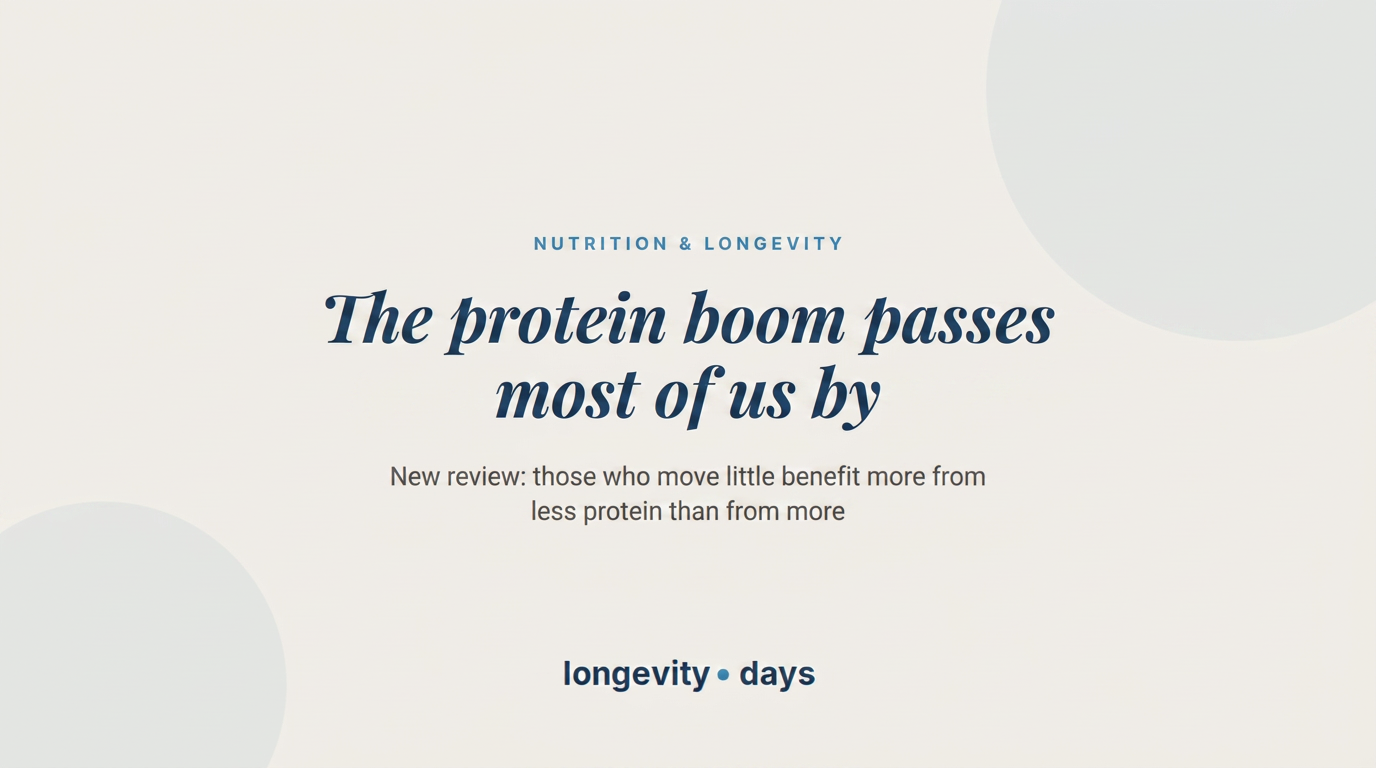 Cover graphic: The protein boom passes most of us by – longevity.days