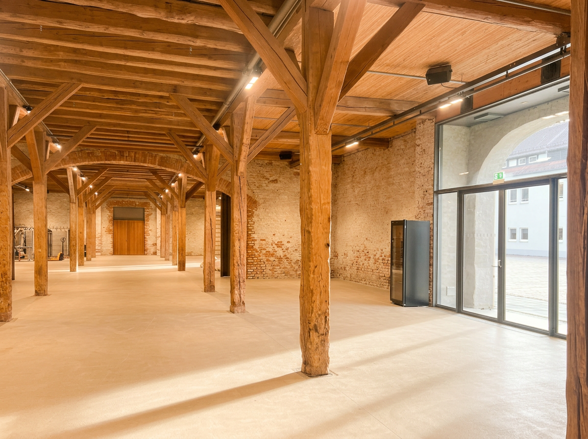 Ground-floor event hall of the longevity trade show