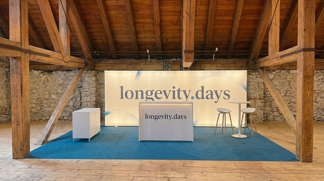 Plug & Play booth — booth option at the longevity.days event